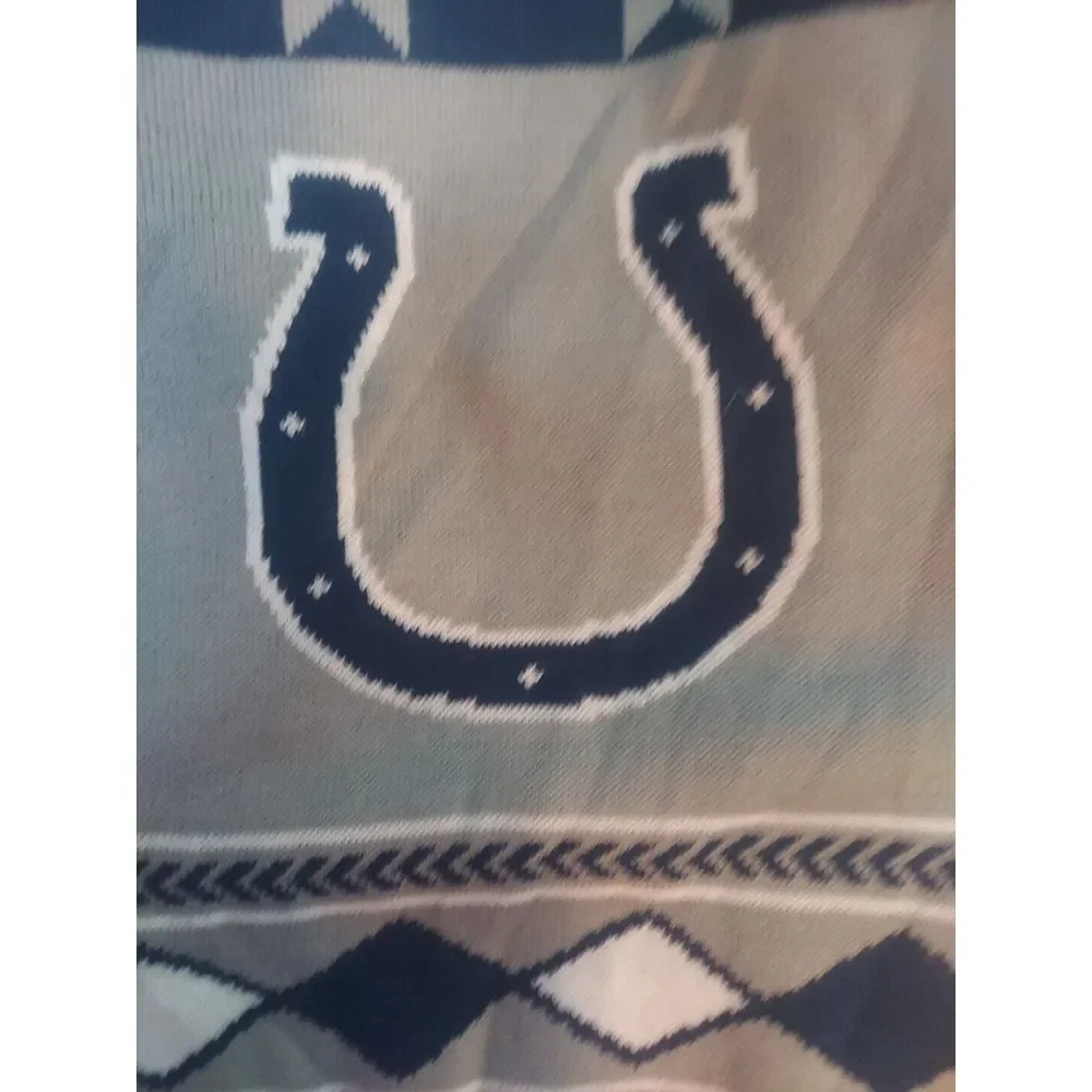 NFL Licensed Men's Indianapolis Colts Navy Blue/Gray ‎ Sweater V Neck S